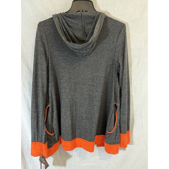 Colosseum Women’s NWT Large Gray Beavers Hooded Open Cardigan Sweater - Picture 6 of 9